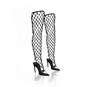 Franki Lux Net Thigh High Sandals