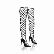 Franki Lux Net Thigh High Sandals