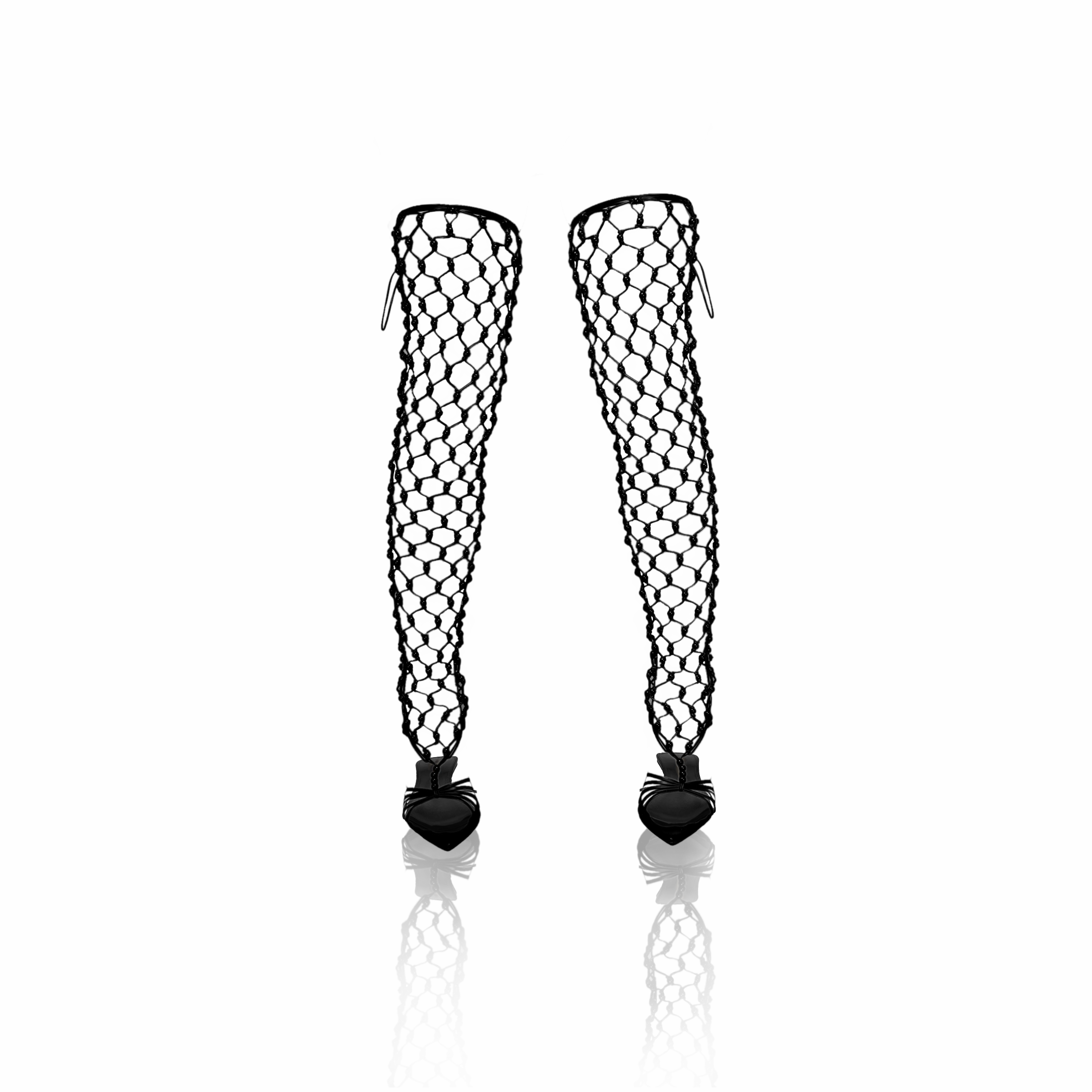 Franki Lux Net Thigh High Sandals