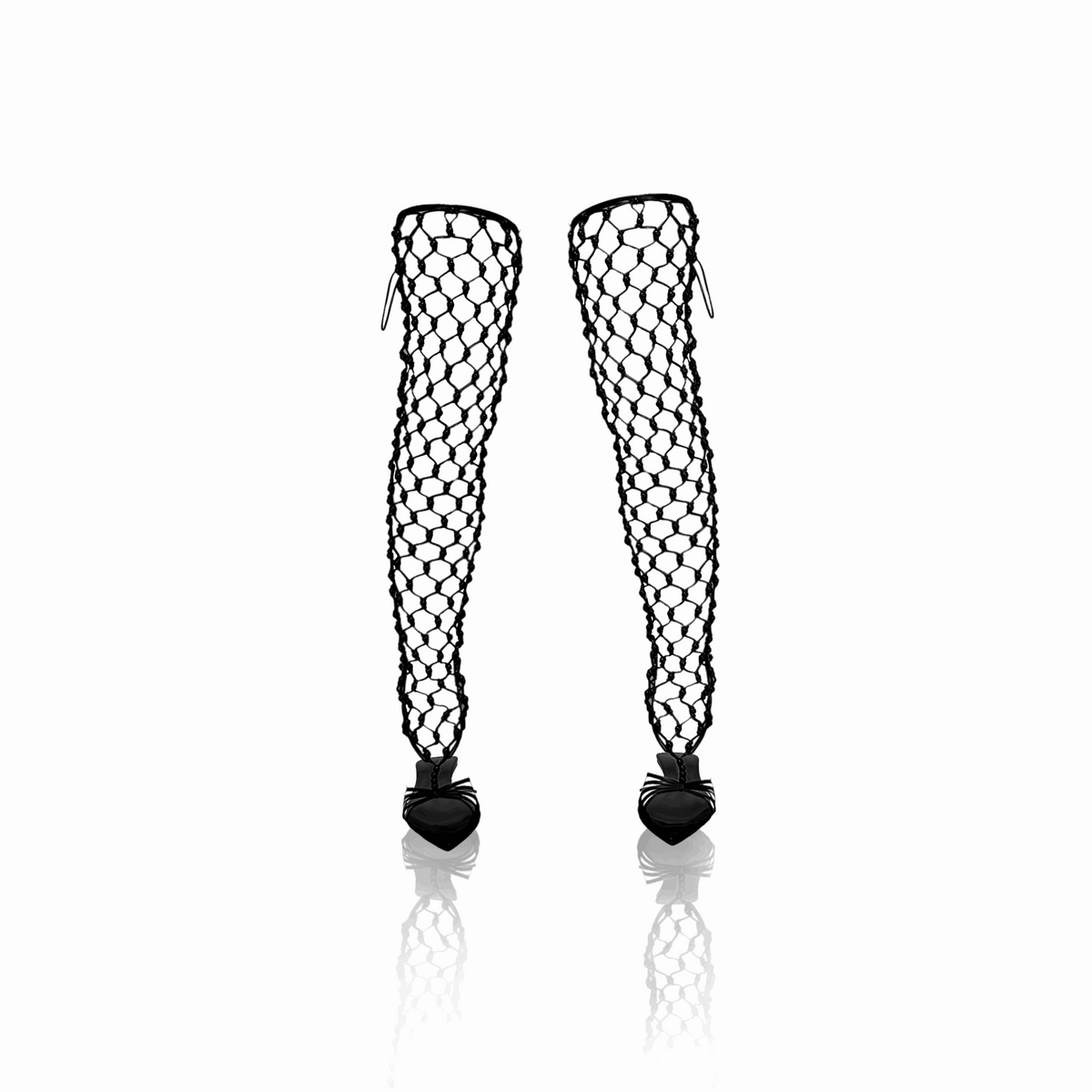 Franki Lux Net Thigh High Sandals