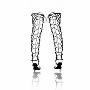 Franki Lux Net Thigh High Sandals